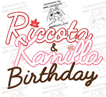 โลโก้ Riccota &amp; Kamilla Bday